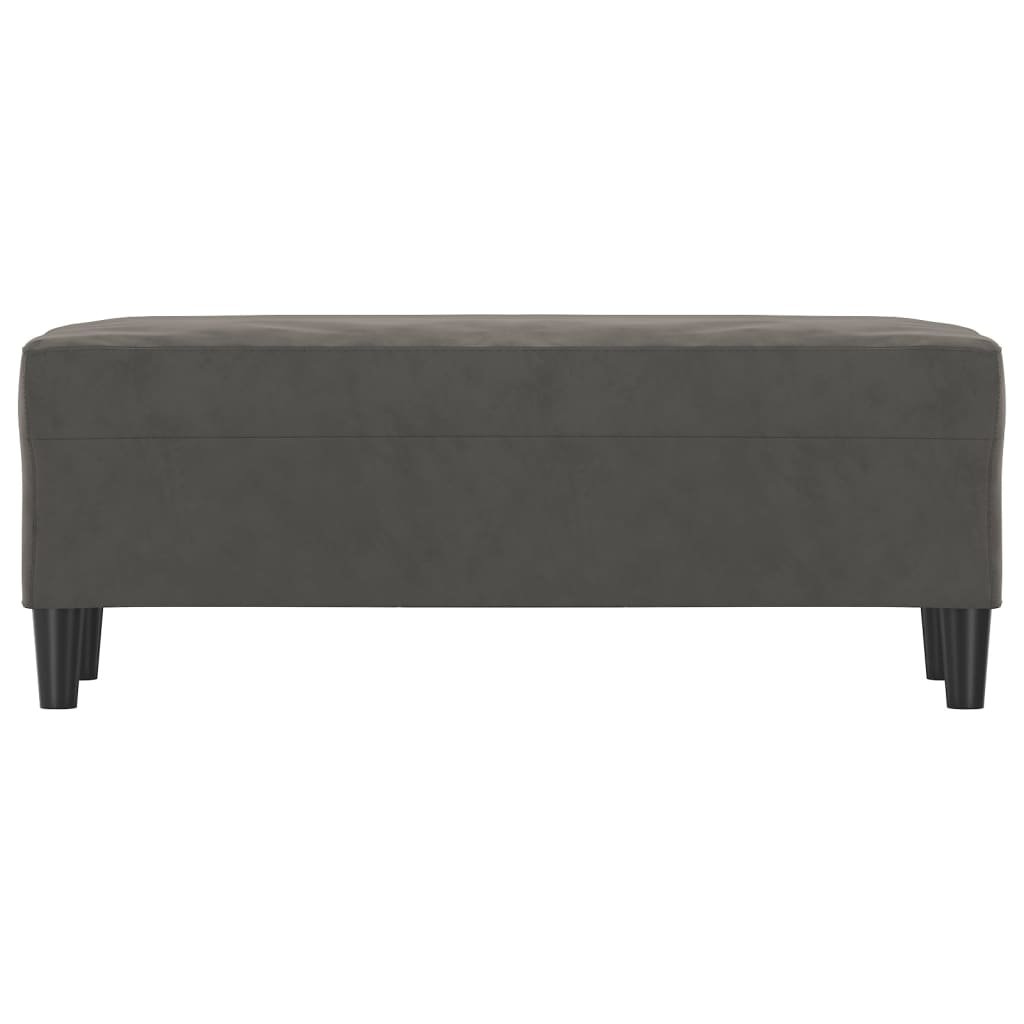 vidaXL Πάγκος Σκούρο Γκρι 100x35x41 εκ. Βελούδινος