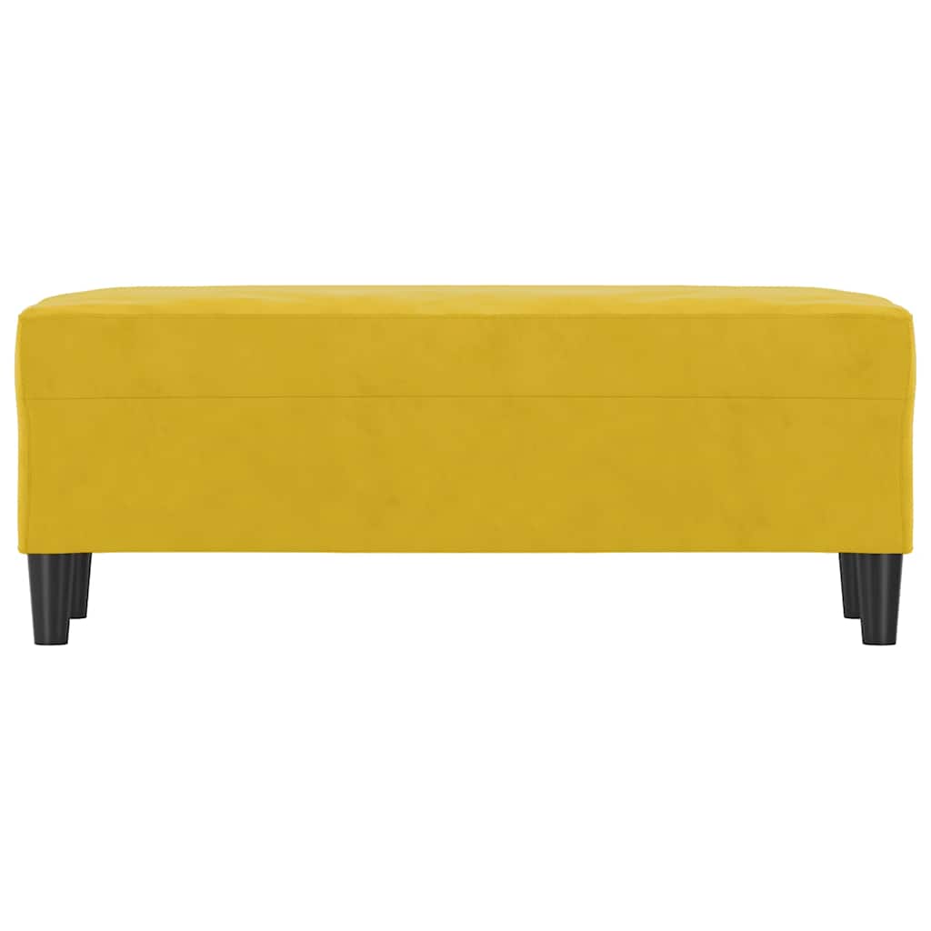 vidaXL Πάγκος Κίτρινο 100x35x41 εκ. Βελούδινος