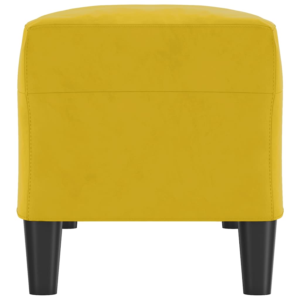 vidaXL Πάγκος Κίτρινο 100x35x41 εκ. Βελούδινος