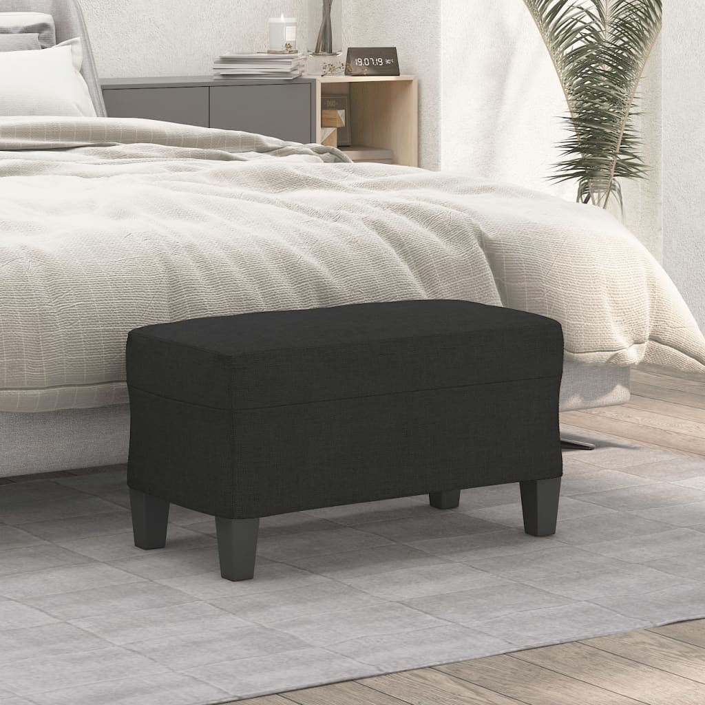 vidaXL Πάγκος Μαύρος 70 x 35 x 41 εκ. Υφασμάτινος