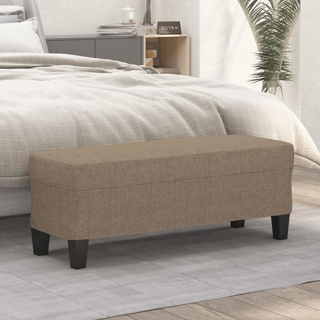 vidaXL Πάγκος Taupe 100x35x41 εκ. Υφασμάτινος