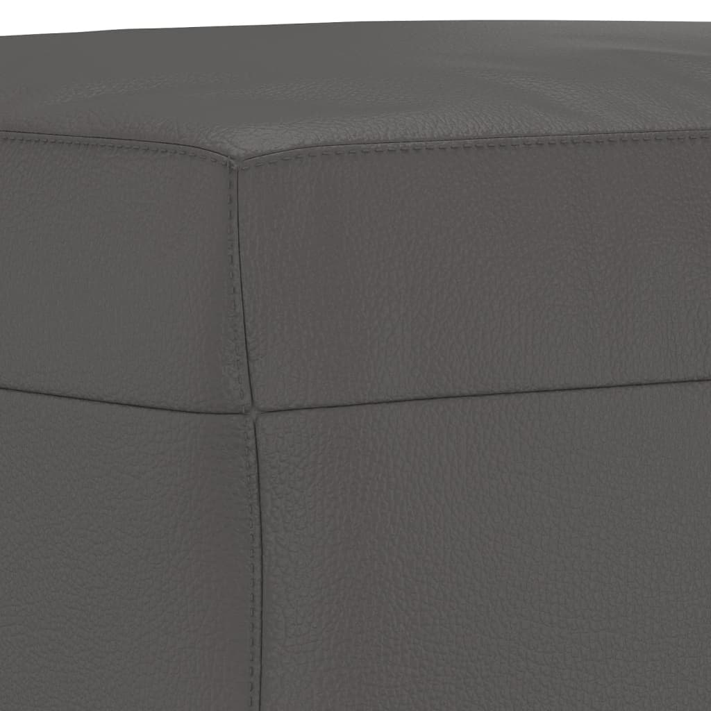 vidaXL Πάγκος Γκρι 100 x 35 x 41 εκ. από Συνθετικό Δέρμα
