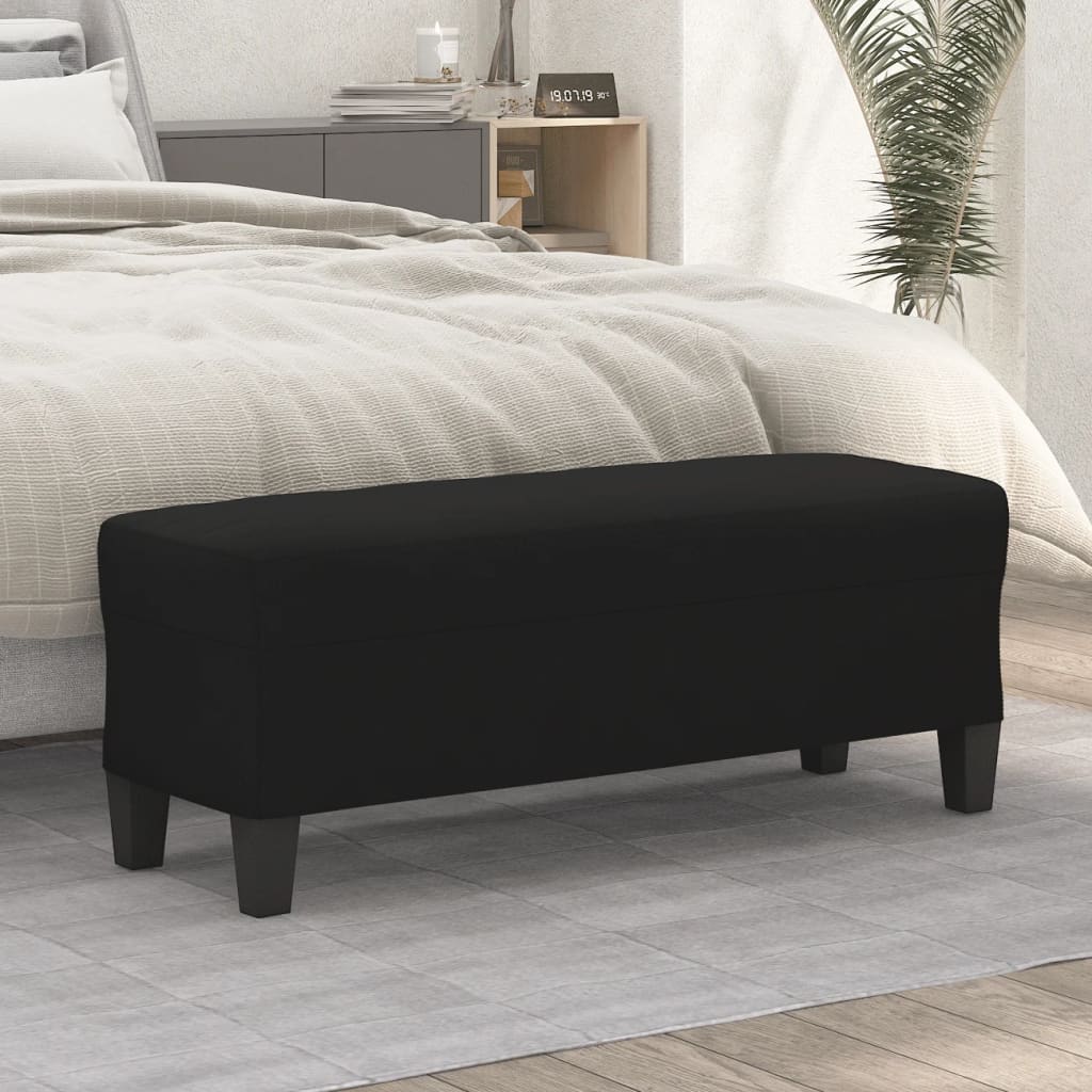 vidaXL Πάγκος Μαύρος 100x35x41 εκ. από Ύφασμα Μικροϊνών