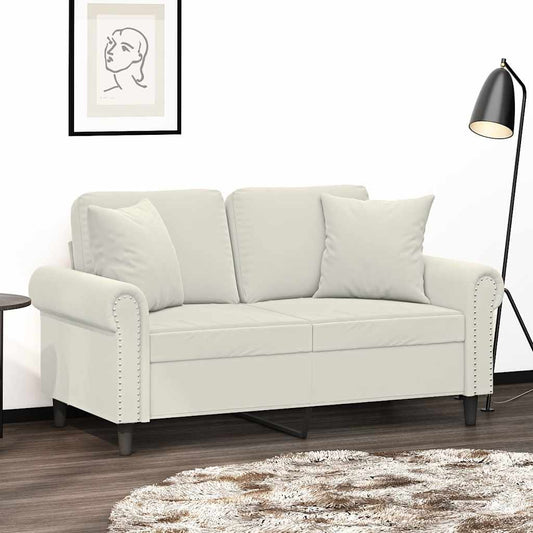 vidaXL Μαξιλάρια Διακοσμητικά 2 τεμ. Κρεμ 40x40 εκ. Βελούδινα