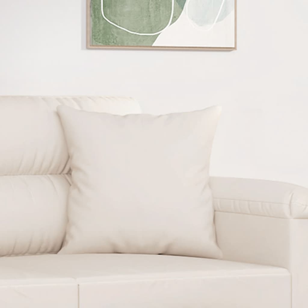 vidaXL Μαξιλάρια Διακοσμητικά 2 τεμ. Μπεζ 40x40 εκ. Ύφασμα Μικροϊνών