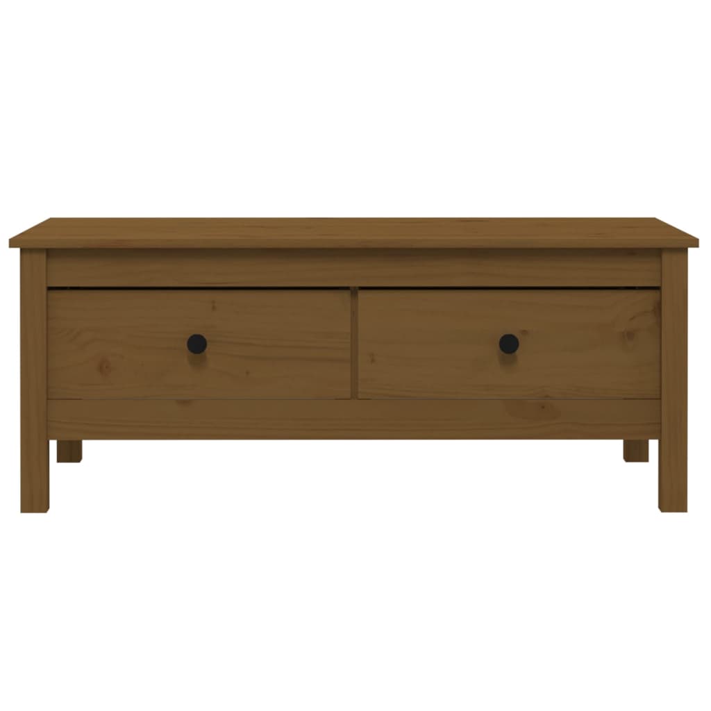 vidaXL Τραπεζάκι Σαλονιού Καφέ Μελί 100x50x40 εκ. Μασίφ Ξύλο Πεύκου