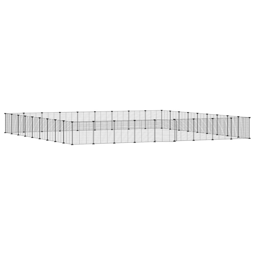 vidaXL Κλουβί Κατοικίδιων με 36 Πάνελ + Πόρτα Μαύρο 35 x 35εκ Ατσάλινο