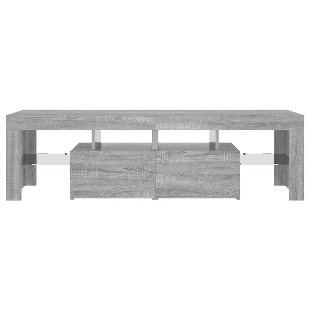 vidaXL Έπιπλο Τηλεόρασης με LED Γκρι Sonoma 140 x 36,5 x 40 εκ.