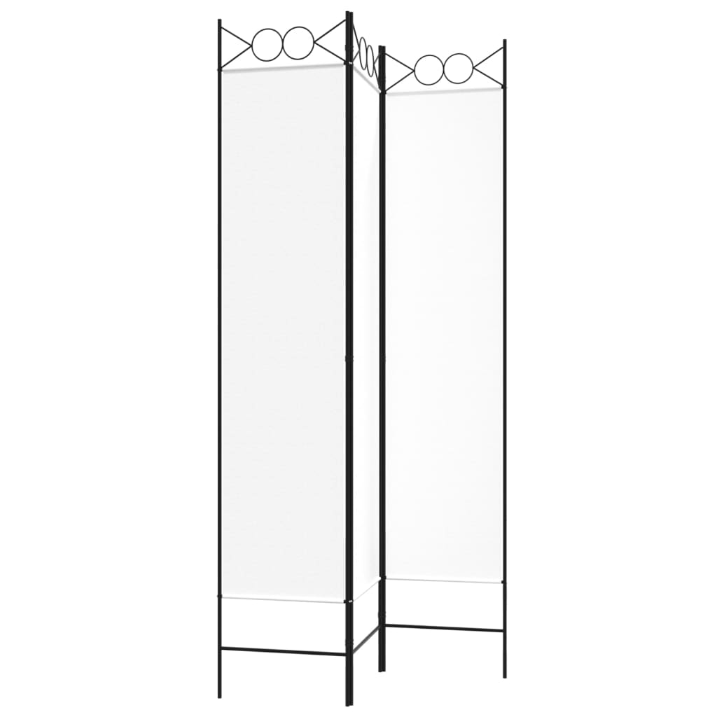 vidaXL Διαχωριστικό Δωματίου με 3 Πάνελ Λευκό 120 x 200 εκ. Υφασμάτινο