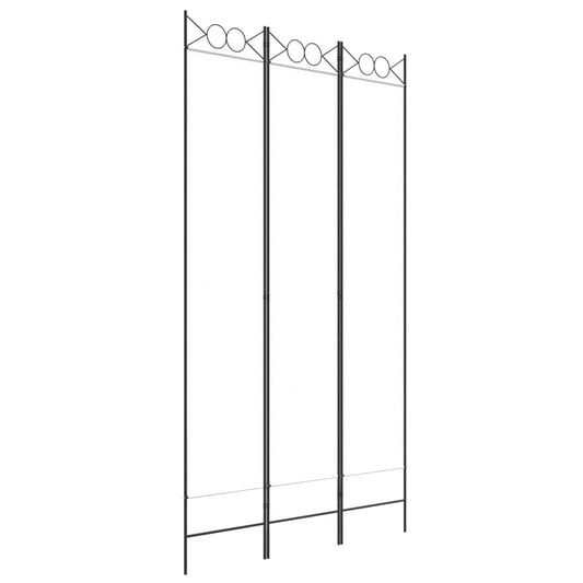 vidaXL Διαχωριστικό Δωματίου με 3 Πάνελ Λευκό 120x220 εκ. Υφασμάτινο