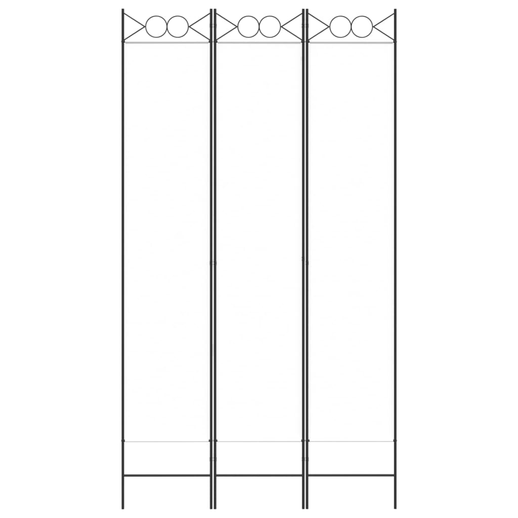 vidaXL Διαχωριστικό Δωματίου με 3 Πάνελ Λευκό 120x220 εκ. Υφασμάτινο