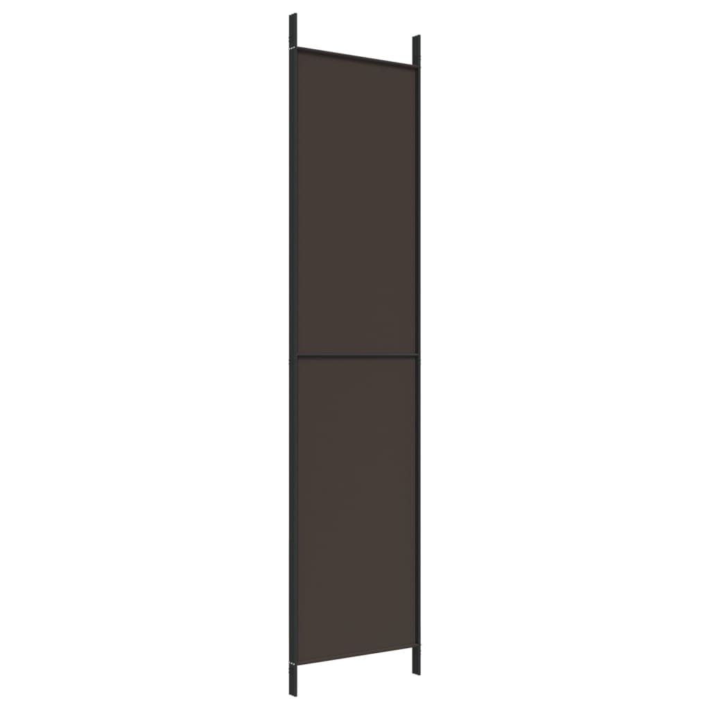 vidaXL Διαχωριστικό Δωματίου με 6 Πάνελ Καφέ 150x220 εκ. από Ύφασμα