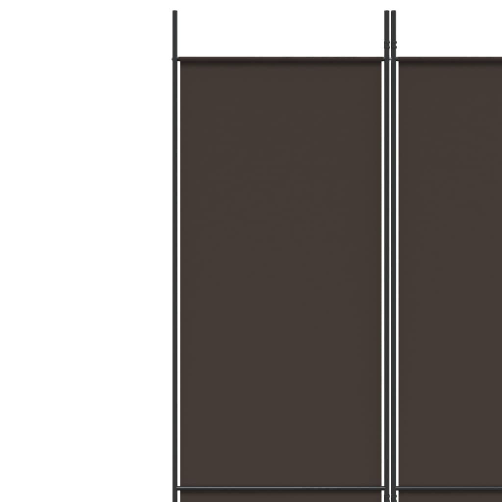 vidaXL Διαχωριστικό Δωματίου με 6 Πάνελ Καφέ 150x220 εκ. από Ύφασμα