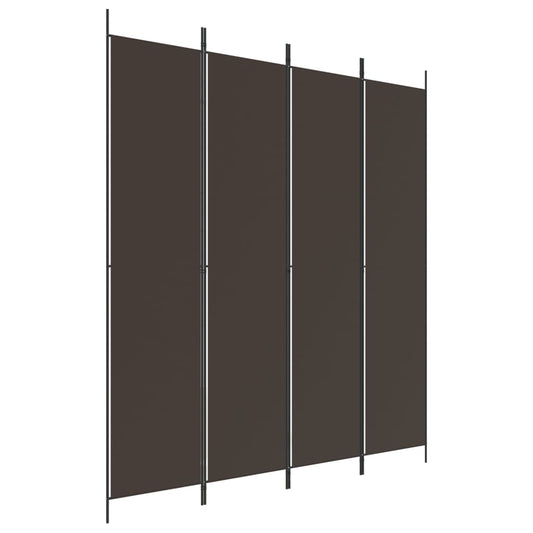 vidaXL Διαχωριστικό Δωματίου με 4 Πάνελ Καφέ 200 x 220 εκ. Υφασμάτινο