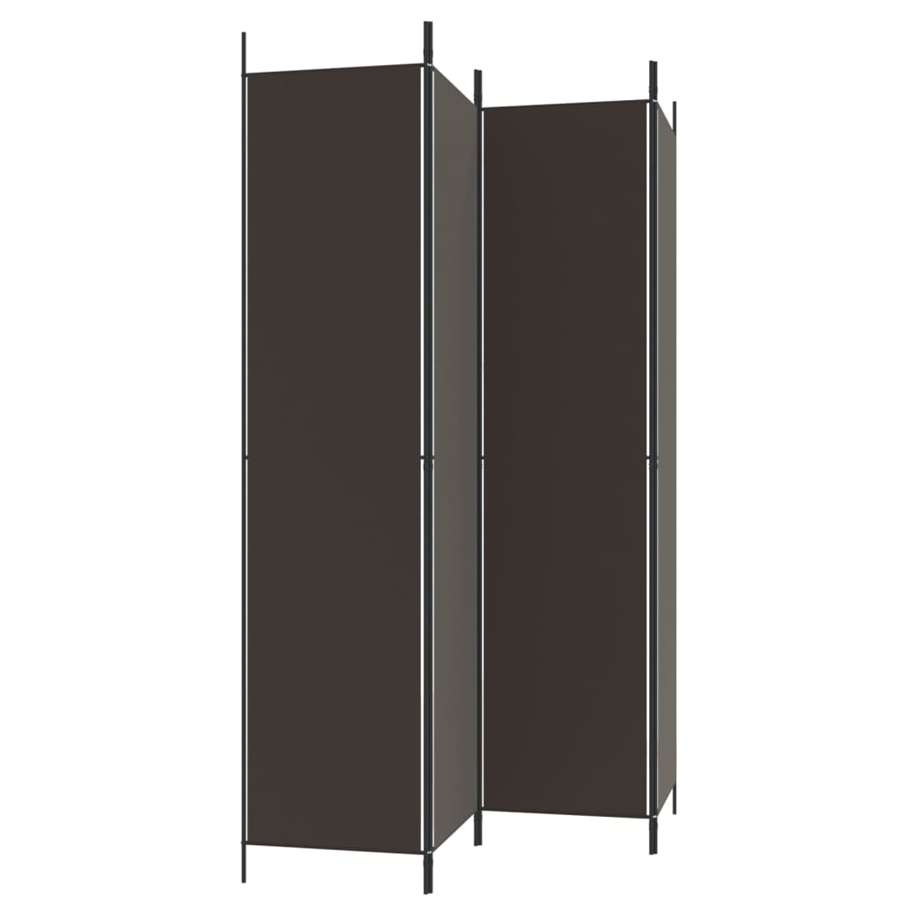 vidaXL Διαχωριστικό Δωματίου με 4 Πάνελ Καφέ 200 x 220 εκ. Υφασμάτινο