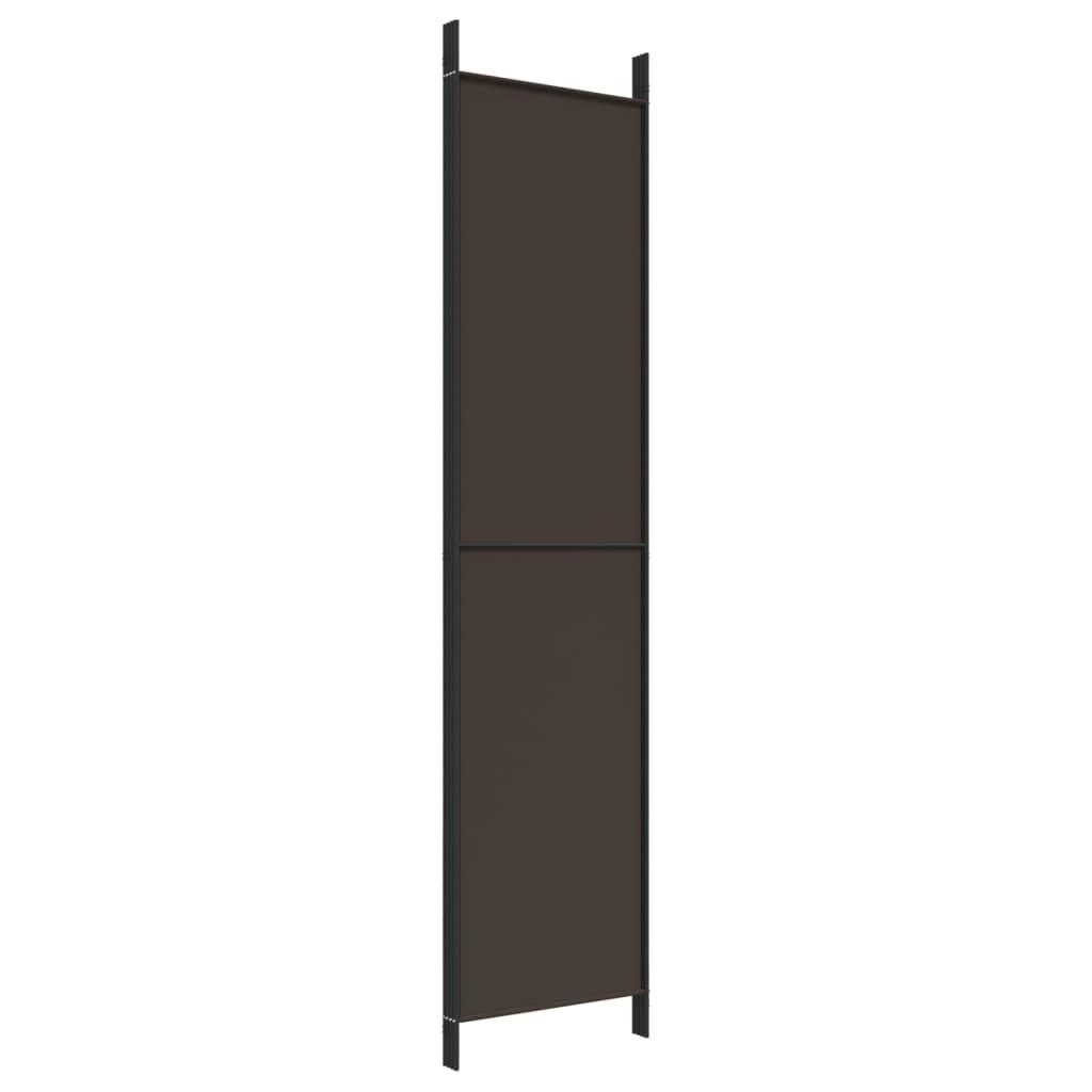 vidaXL Διαχωριστικό Δωματίου με 4 Πάνελ Καφέ 200 x 220 εκ. Υφασμάτινο