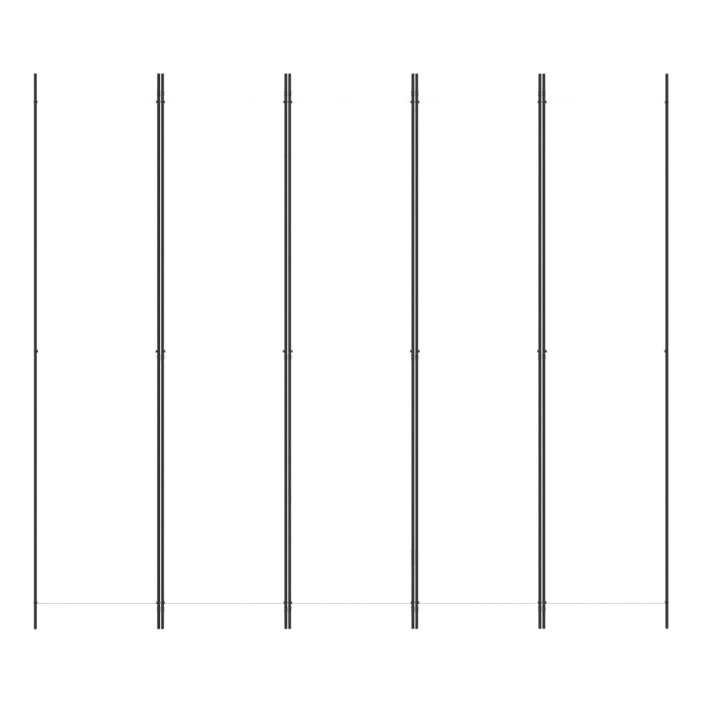 vidaXL Διαχωριστικό Δωματίου με 5 Πάνελ Λευκό 250x220 εκ. από Ύφασμα