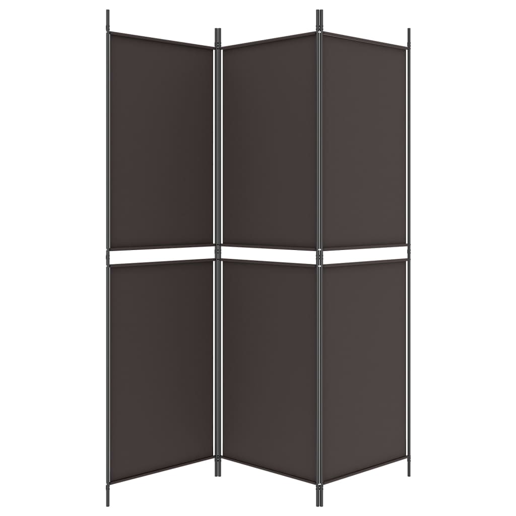 vidaXL Διαχωριστικό Δωματίου με 3 Πάνελ Καφέ 150x180 εκ. από Ύφασμα