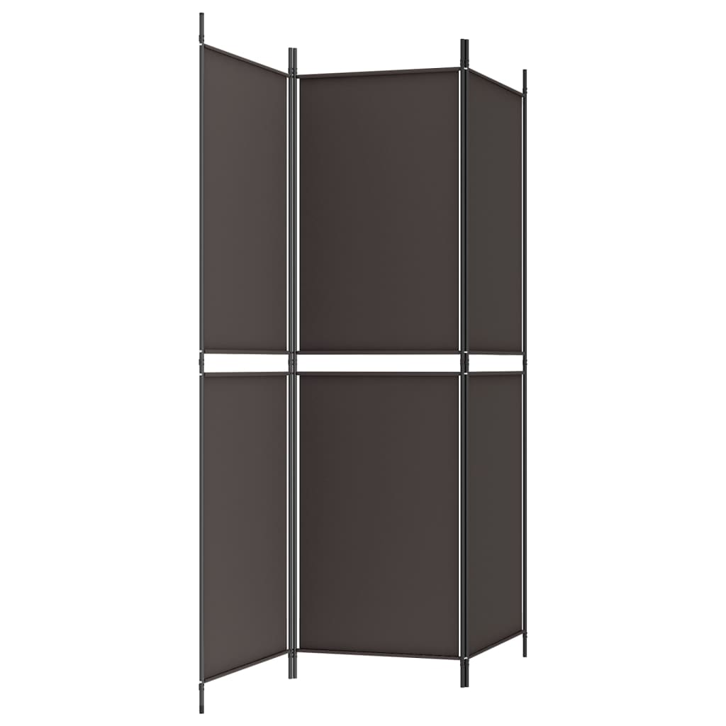 vidaXL Διαχωριστικό Δωματίου με 3 Πάνελ Καφέ 150x180 εκ. από Ύφασμα
