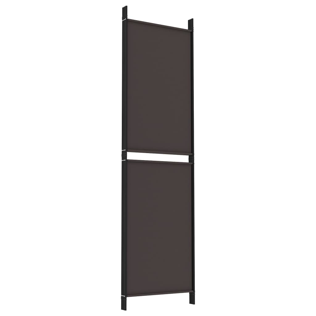 vidaXL Διαχωριστικό Δωματίου με 4 Πάνελ Καφέ 200x180 εκ. από Ύφασμα