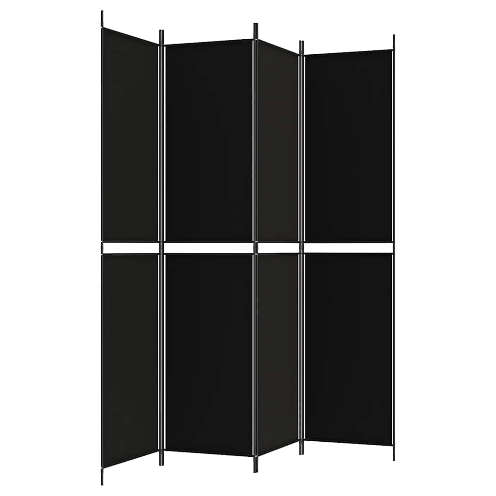 vidaXL Διαχωριστικό Δωματίου με 4 Πάνελ Μαύρο 200 x 220 εκ. Υφασμάτινο