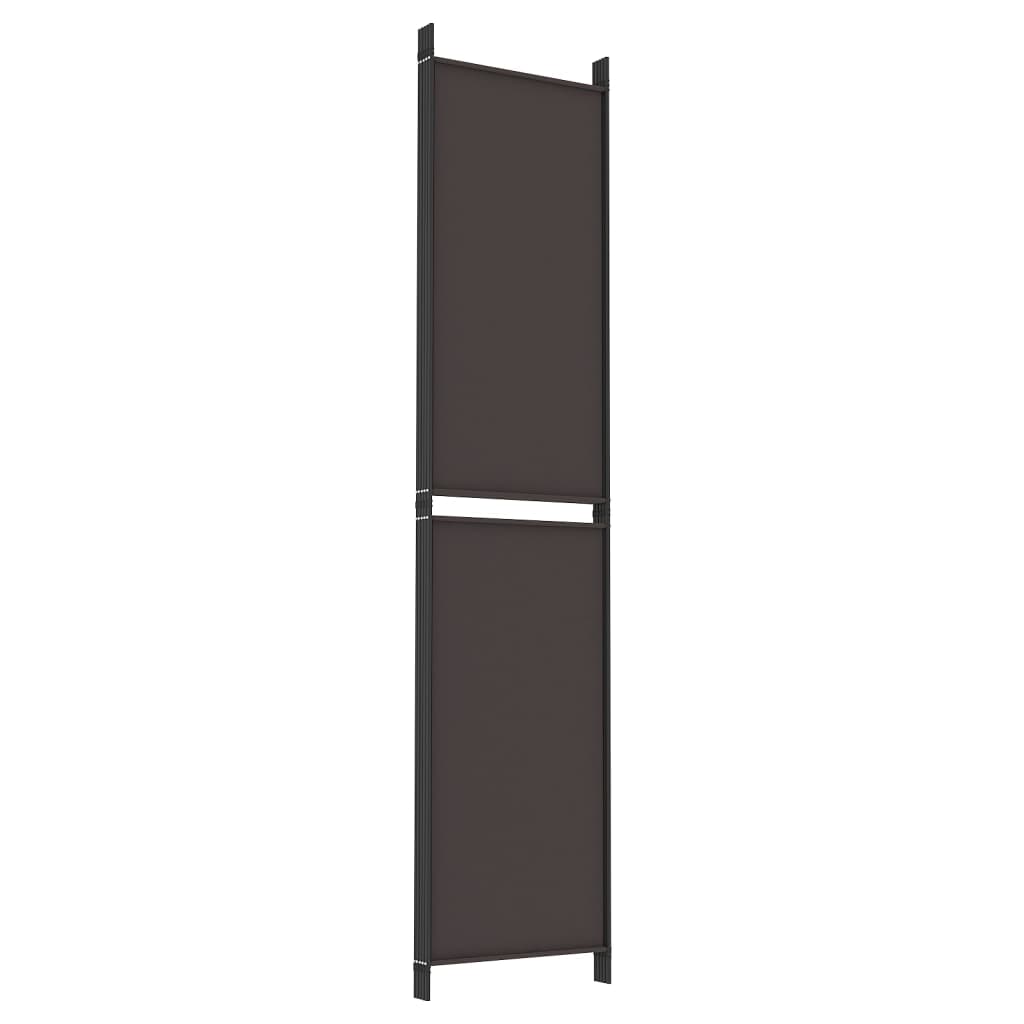 vidaXL Διαχωριστικό Δωματίου με 5 Πάνελ Καφέ 250x220 εκ. από Ύφασμα