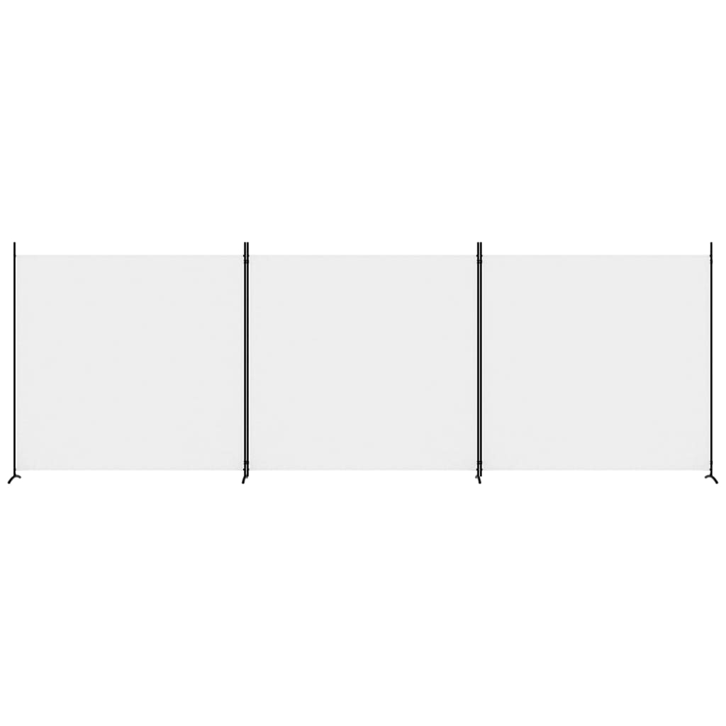 vidaXL Διαχωριστικό Δωματίου με 3 Πάνελ Λευκό 525x180 εκ. από Ύφασμα