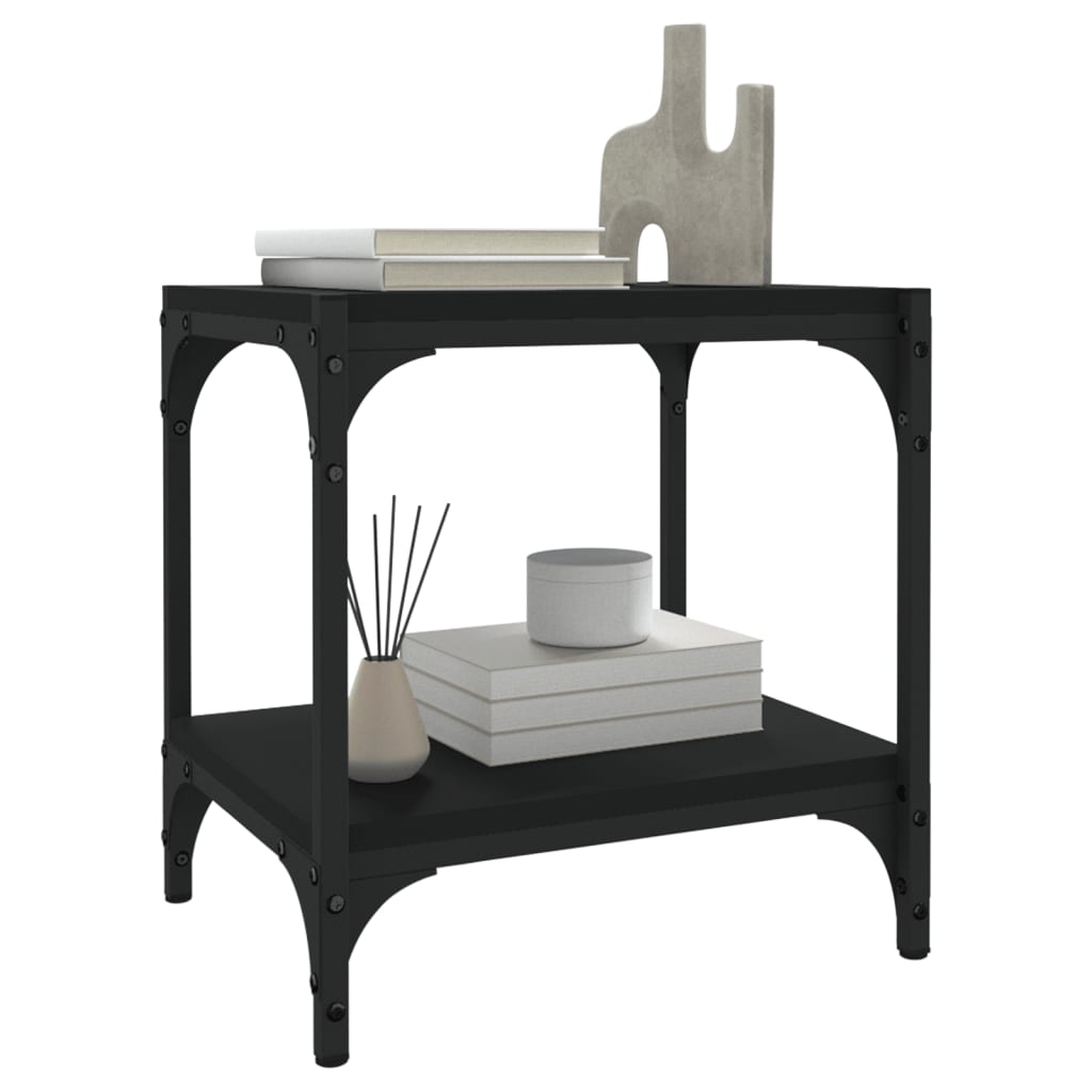 vidaXL Έπιπλο Τηλεόρασης Μαύρο 40x33x41 εκ Επεξεργασμένο Ξύλο & Ατσάλι