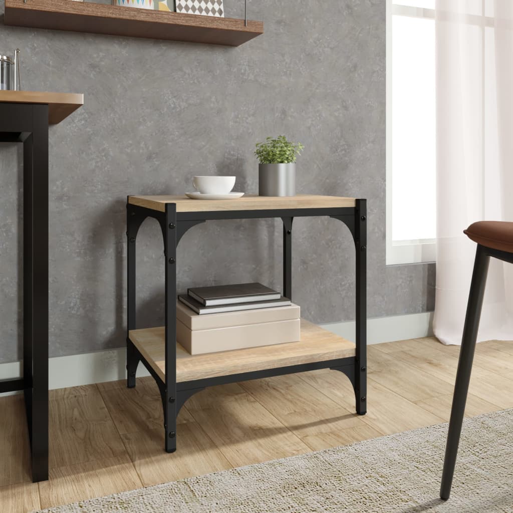 vidaXL Έπιπλο Τηλεόρασης Sonoma Δρυς 40x33x41 εκ. Επεξ. Ξύλο & Ατσάλι