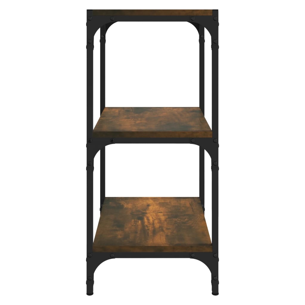 vidaXL Βιβλιοθήκη Καπνιστή Δρυς 40x33x70,5 εκ. Επεξ. Ξύλο & Ατσάλι