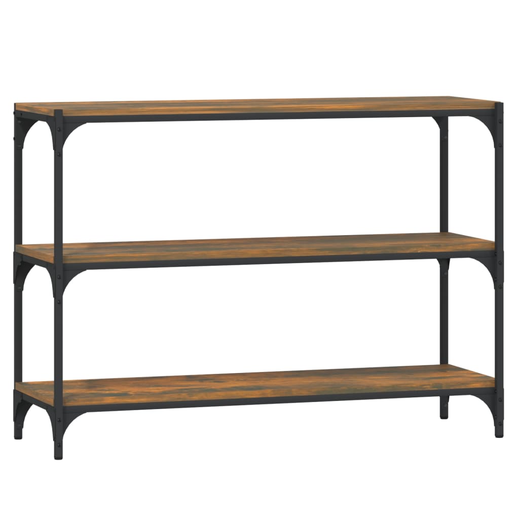 vidaXL Βιβλιοθήκη Καπνιστή Δρυς 100x33x70,5 εκ. Επεξ. Ξύλο & Ατσάλι