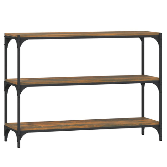 vidaXL Βιβλιοθήκη Καπνιστή Δρυς 100x33x70,5 εκ. Επεξ. Ξύλο & Ατσάλι