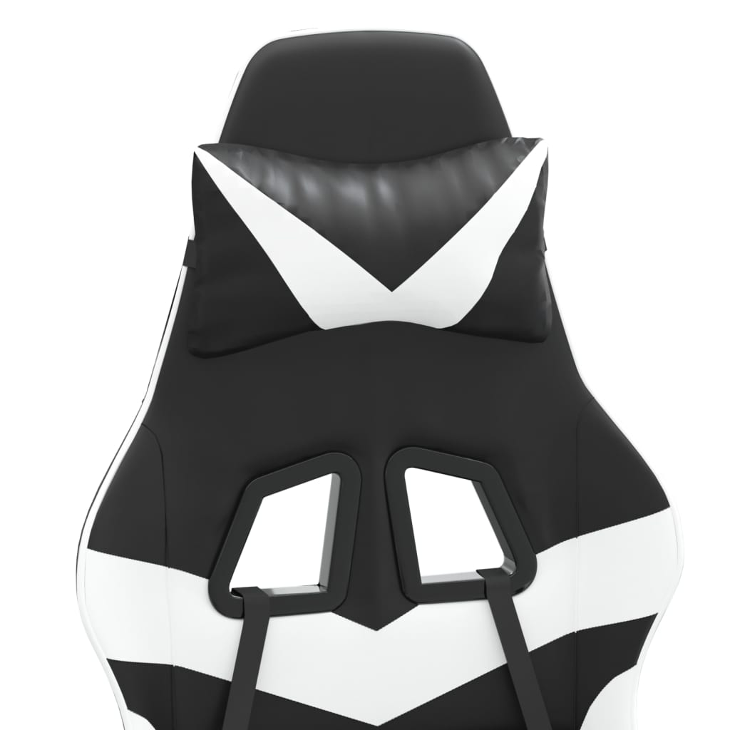 vidaXL Καρέκλα Gaming Περιστρεφόμενη Μαύρη/Λευκή από Συνθετικό Δέρμα
