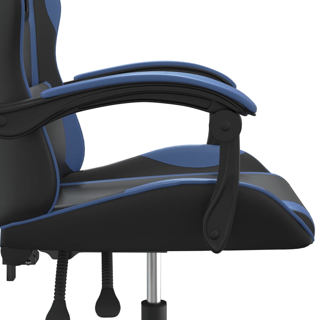 vidaXL Καρέκλα Gaming Περιστρεφόμενη Μαύρη & Μπλε από Συνθετικό Δέρμα