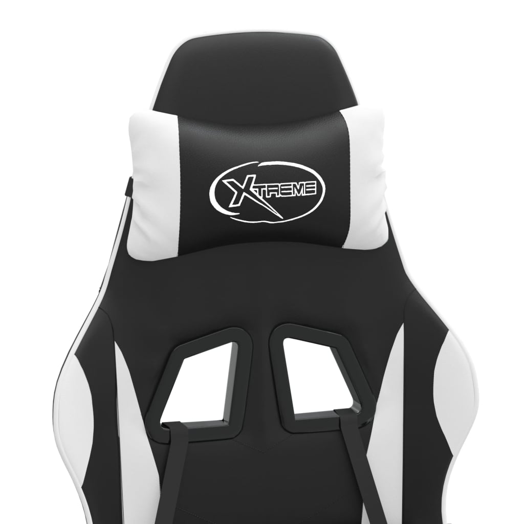 vidaXL Καρέκλα Gaming Περιστρεφόμενη Μαύρη/Λευκή από Συνθετικό Δέρμα