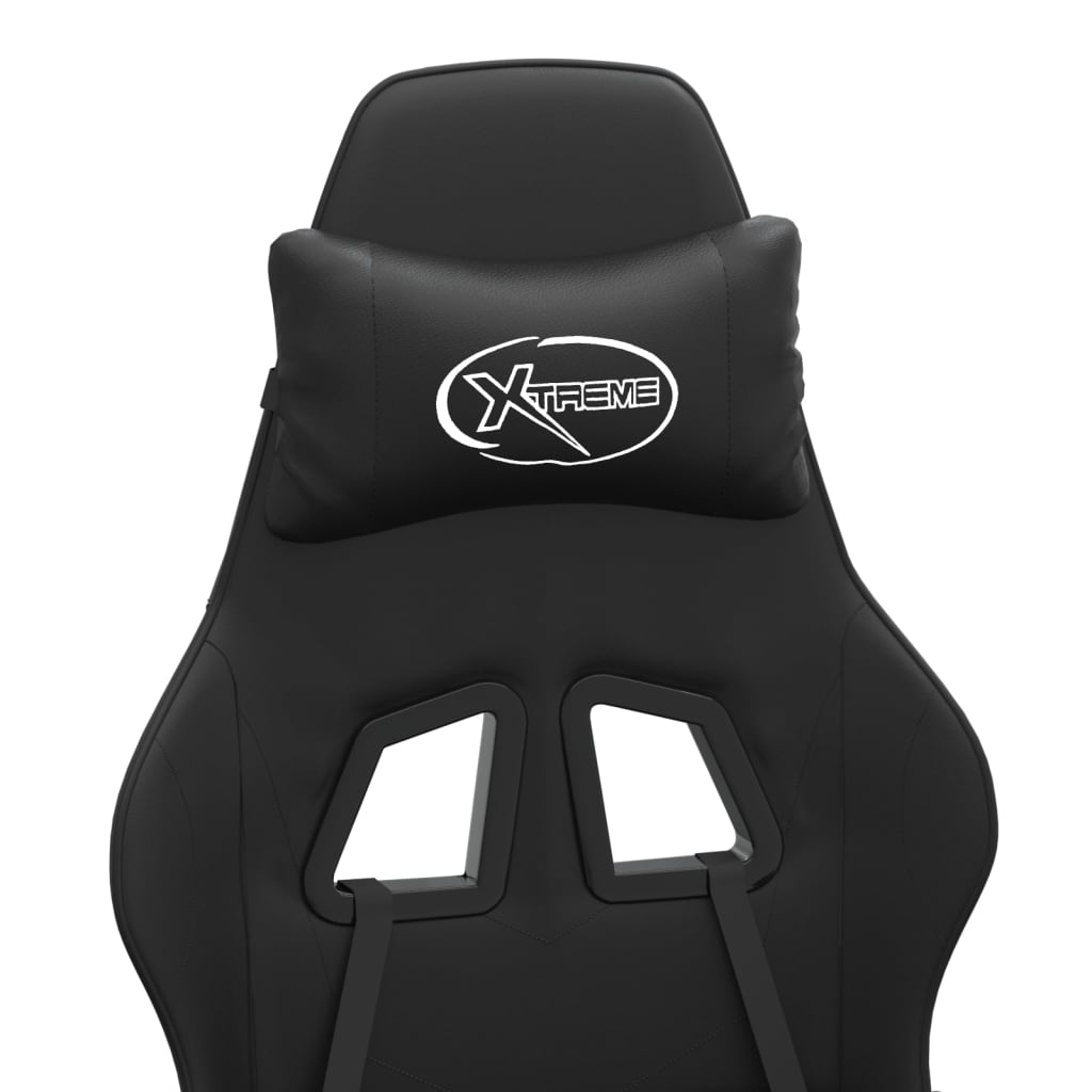 vidaXL Καρέκλα Gaming Περιστρεφόμενη Μαύρη από Συνθετικό Δέρμα