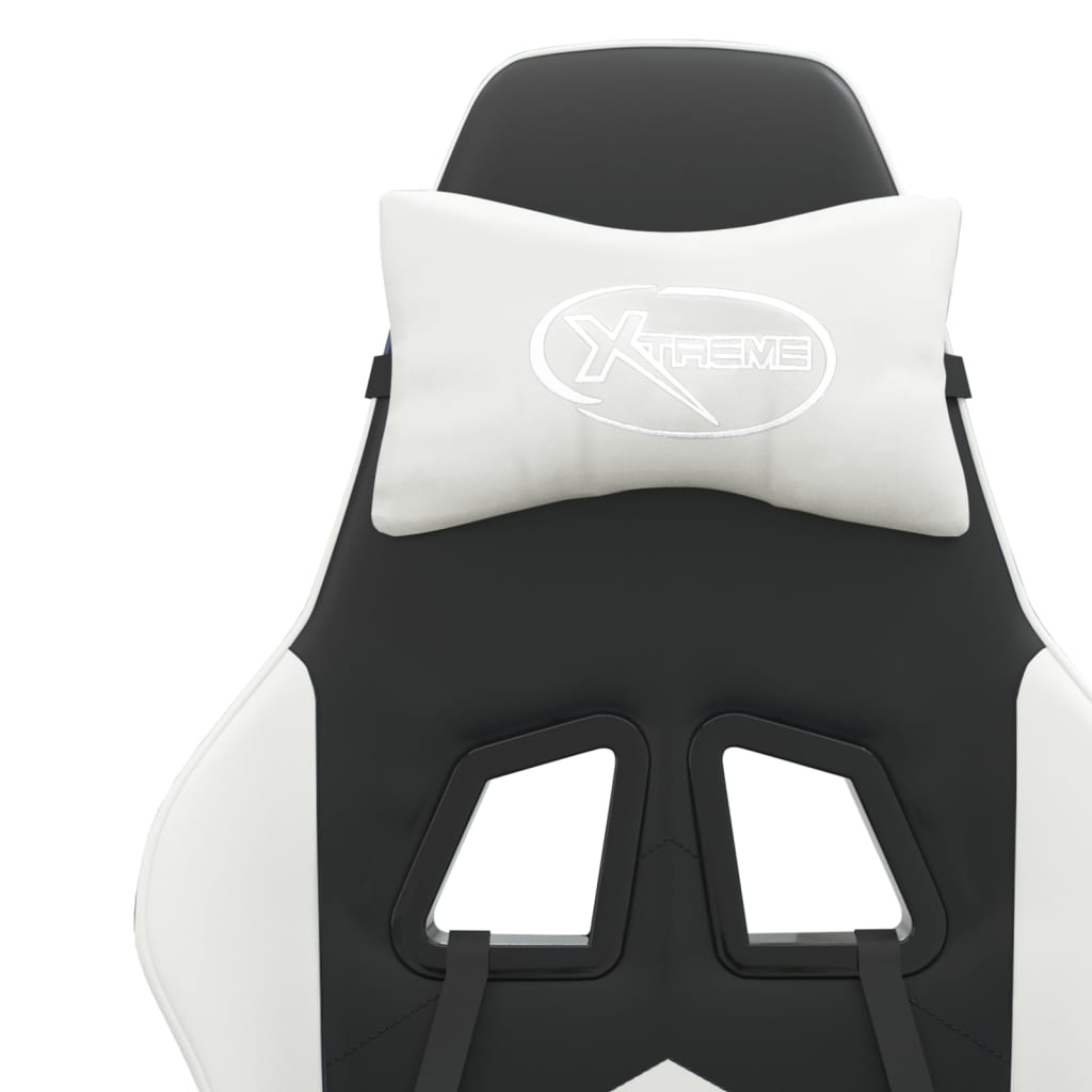 vidaXL Καρέκλα Gaming Περιστρεφόμενη Μαύρη/Λευκή από Συνθετικό Δέρμα