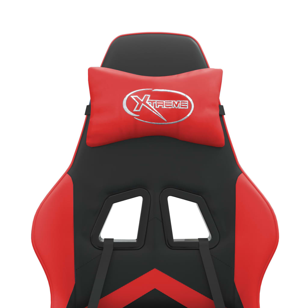 vidaXL Καρέκλα Gaming Περιστρ. Υποπόδιο Μαύρο/Πράσινο Συνθετικό Δέρμα