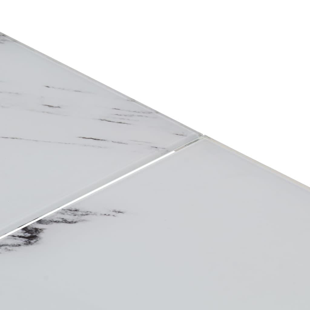 vidaXL Τραπέζι Σαλονιού Ασημί από Ανοξείδωτο Ατσάλι και Ψημένο Γυαλί