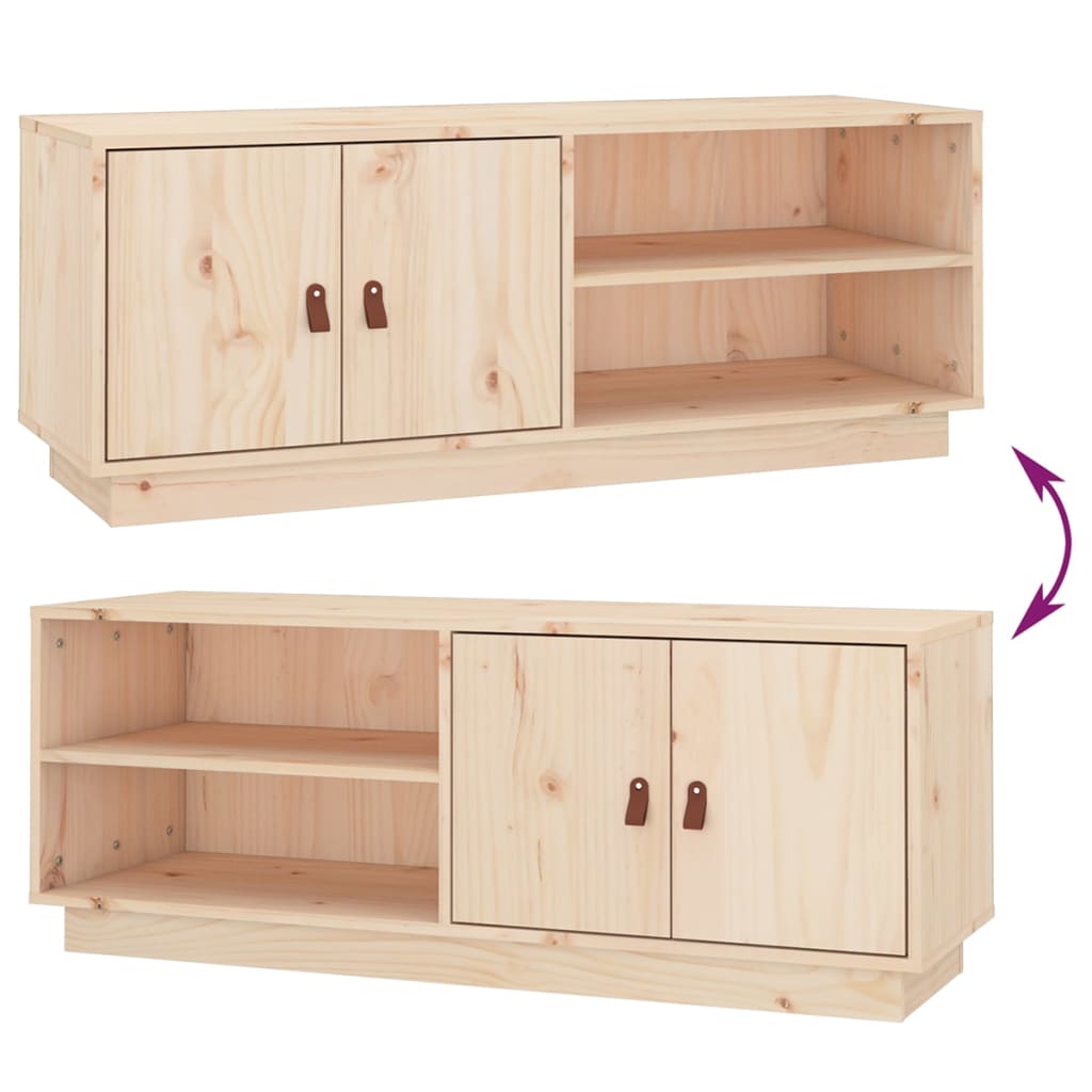 vidaXL Έπιπλο Τηλεόρασης 105 x 34 x 40 εκ. από Μασίφ Ξύλο Πεύκου