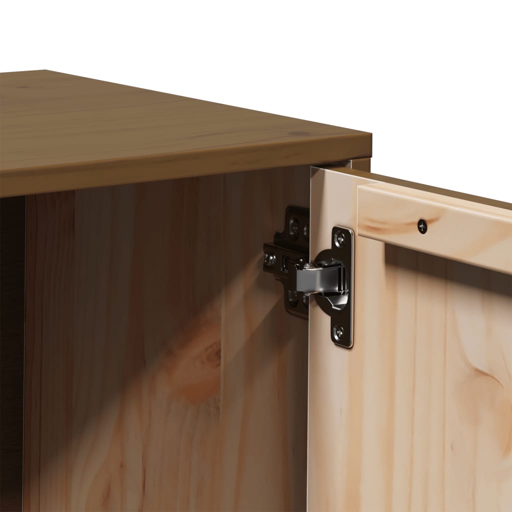 vidaXL Έπιπλο Τηλεόρασης Καφέ Μελί 80x34x40 εκ. από Μασίφ Ξύλο Πεύκου