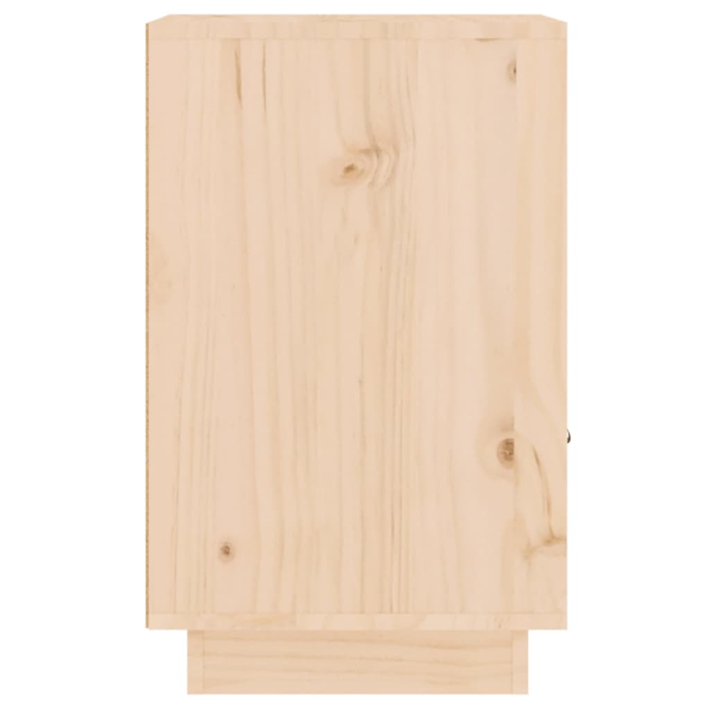 vidaXL Κομοδίνο Λευκό 40 x 34 x 55 εκ. από Μασίφ Ξύλο Πεύκου