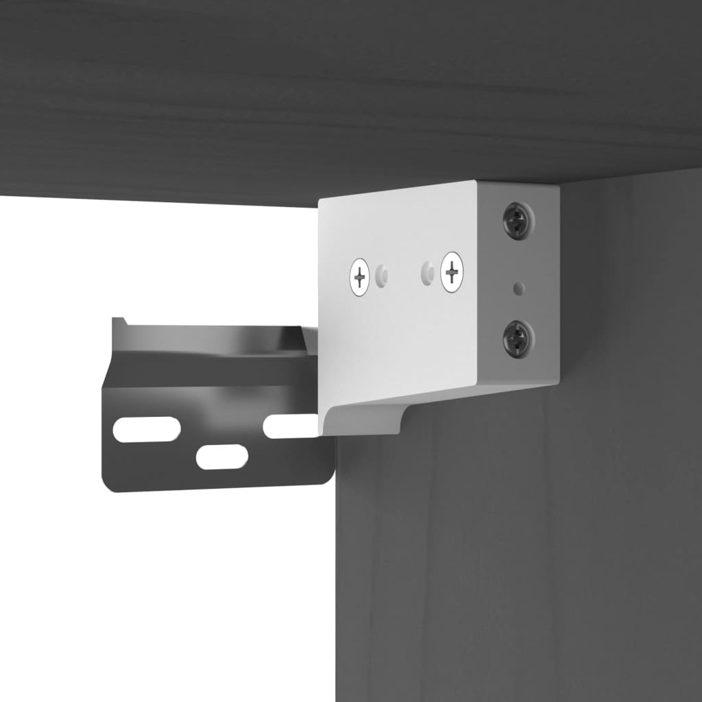 vidaXL Ντουλάπι Τοίχου Γκρι 60x30x35 εκ. από Μασίφ Ξύλο Πεύκου