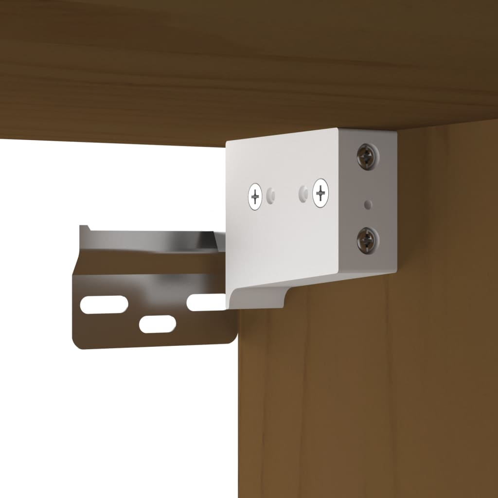 vidaXL Ντουλάπι Τοίχου Καφέ Μελί 60 x 30 x 35 εκ από Μασίφ Ξύλο Πεύκου