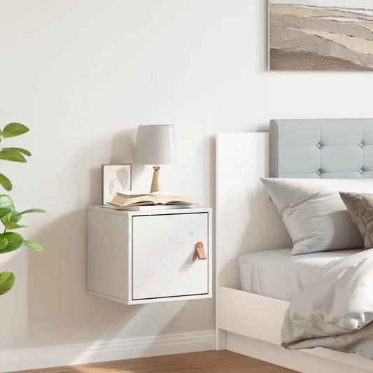 vidaXL Ντουλάπι Τοίχου Λευκό 31,5 x 30 x 30 εκ. από Μασίφ Ξύλο Πεύκου