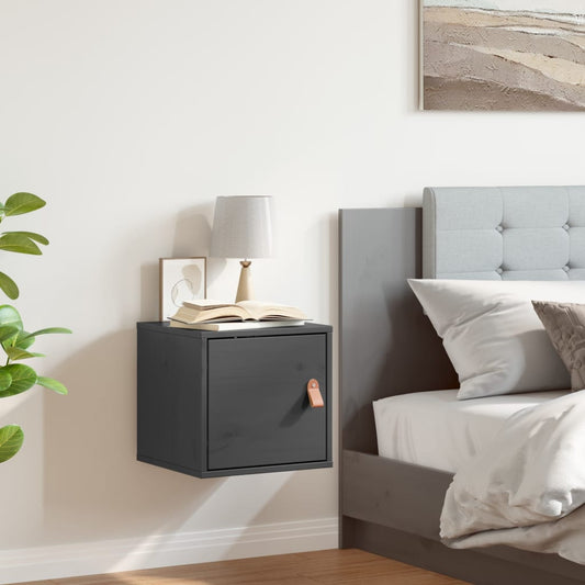 vidaXL Ντουλάπι Τοίχου Γκρι 31,5 x 30 x 30 εκ. από Μασίφ Ξύλο Πεύκου