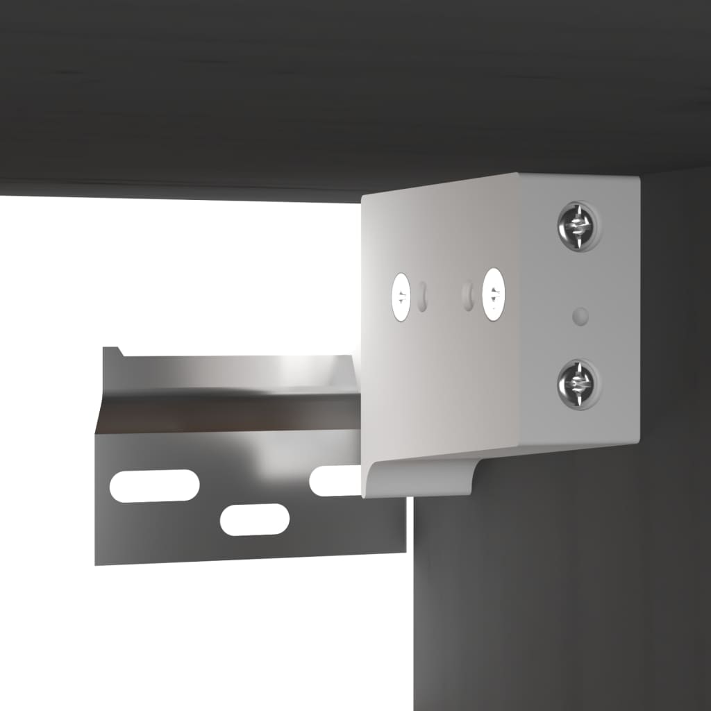 vidaXL Ντουλάπια Τοίχου 2 τεμ. Γκρι 80x30x30εκ. από Μασίφ Ξύλο Πεύκου