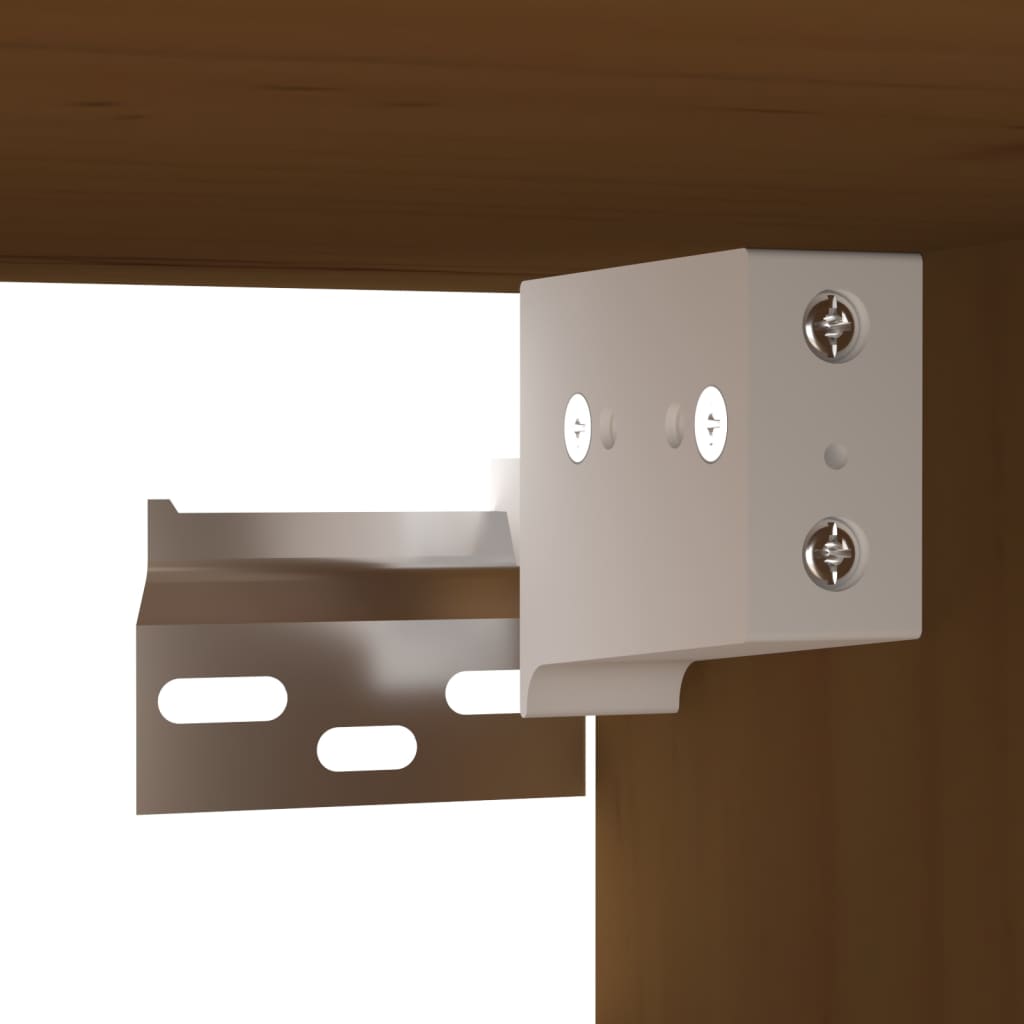 vidaXL Ντουλάπια Τοίχου 2 τεμ. Καφέ Μελί 80x30x30 εκ Μασίφ Ξύλο Πεύκου