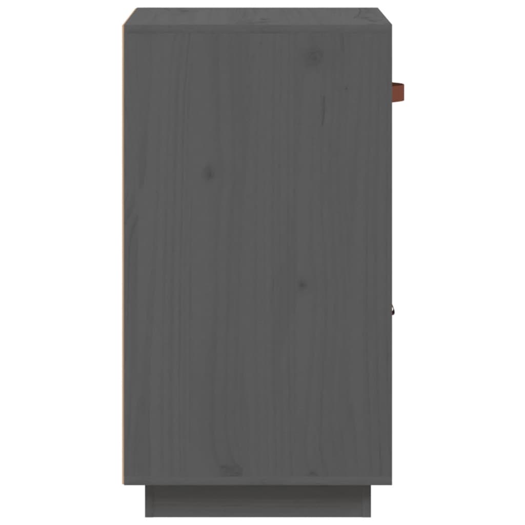 vidaXL Μπουφές Γκρι 34 x 40 x 75 εκ. από Μασίφ Ξύλο Πεύκου