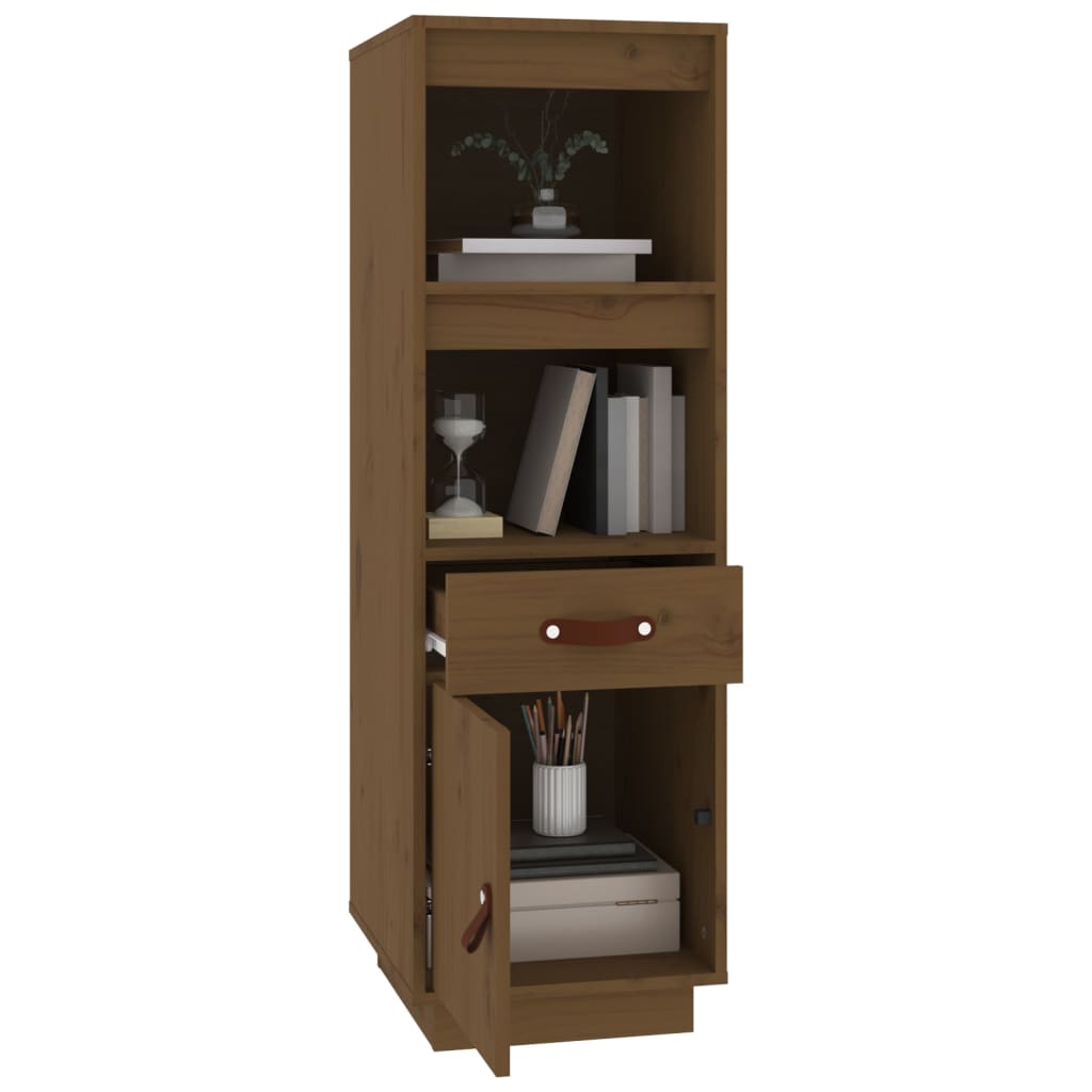 vidaXL Ντουλάπι Ψηλό Καφέ Μέλι 34x40x108,5 εκ. από Μασίφ Ξύλο Πεύκου